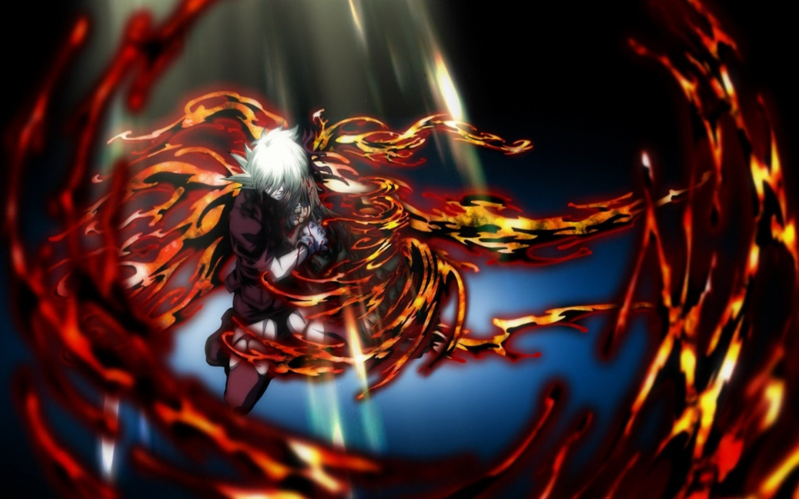 anime, Hellsing, Seras Victoria, trække på, flamme, 1680x1050 px, computer tapet, fiktiv karakter, fraktale kunst