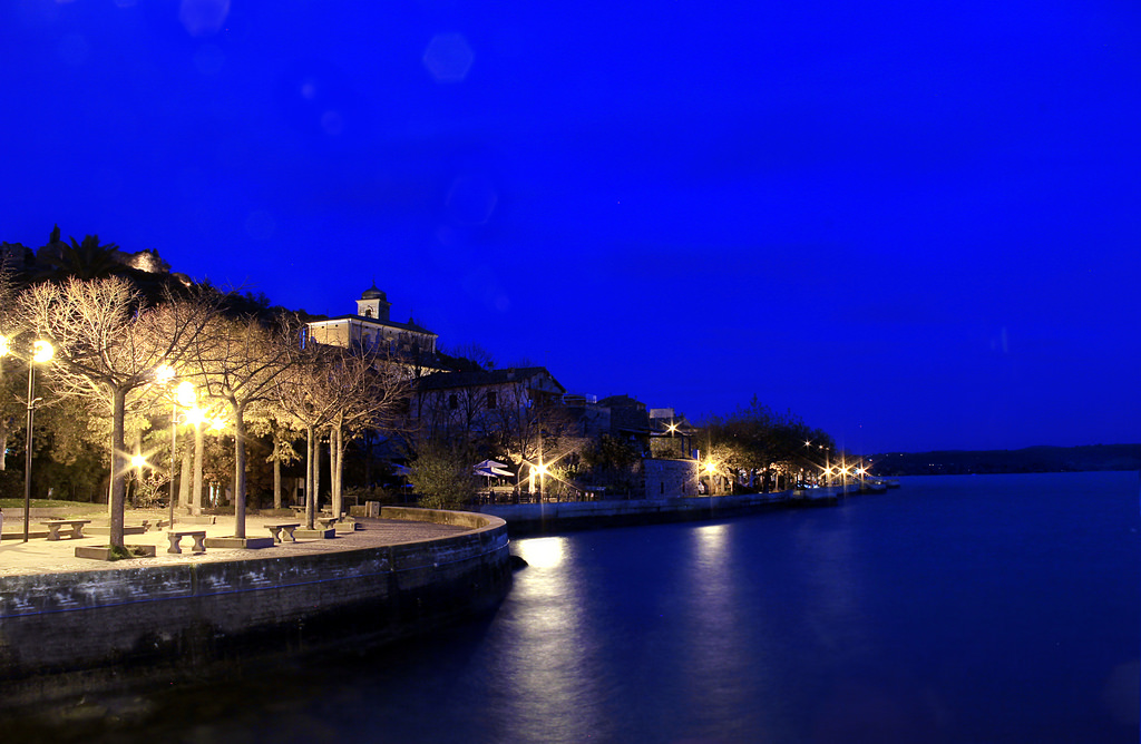 modrý, panoráma, jezero, noc, Kánon, krajina, lago, světla, večer, dlouho, expozice, římský, Blu, romano, luci, procházka, notte, Trevignano, sera, Lunga, Esposizione, passeggiata, 600D, lillobar, lillo1971