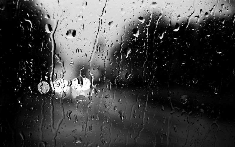 ไฟ, ดำ, ขาวดำ, น้ำ, การสะท้อน, ฝน