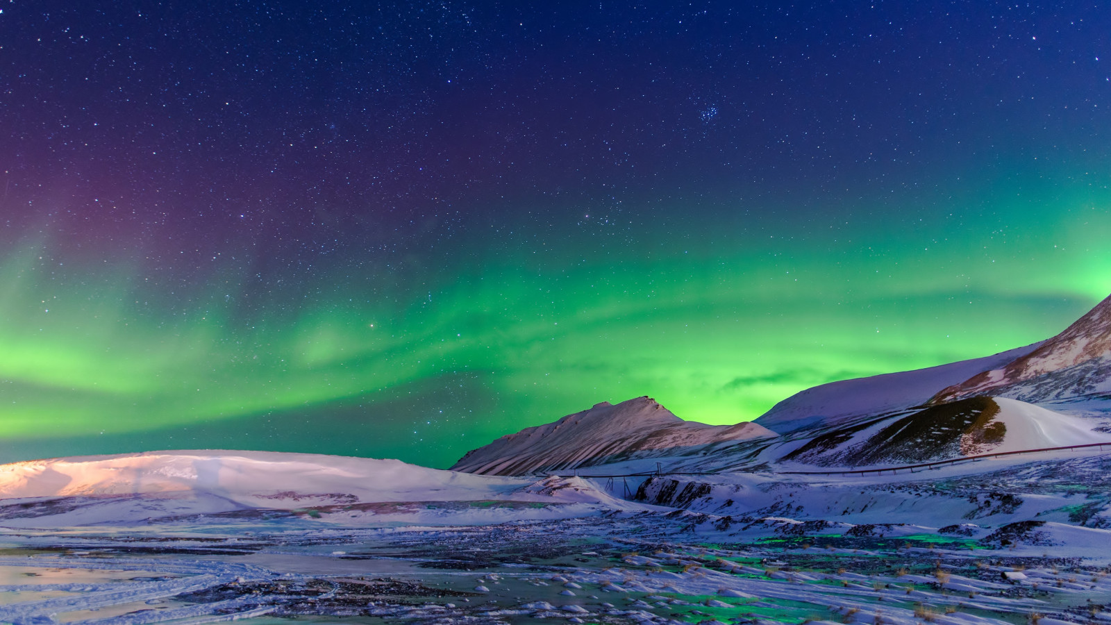 landskab, Nordlys, atmosfære, Aurora