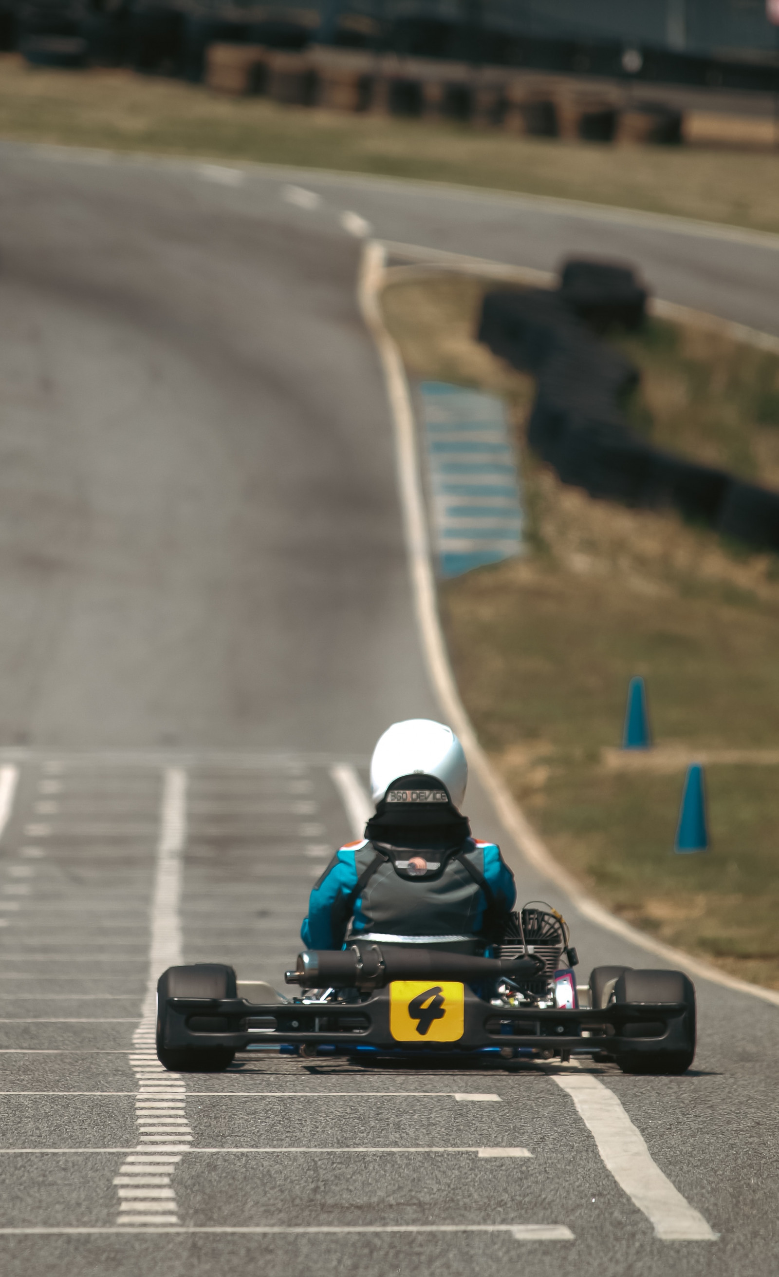 Kart, racing, vehicle, portrait display, blurry background