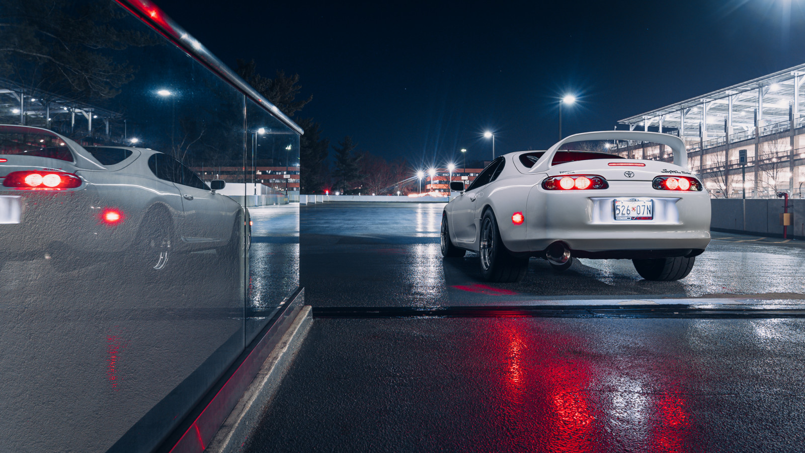 Wallpaper Car Toyota Supra Reflection Licence Plates Street Light wallpaper-car-toyota-supra-reflection-licence-plates-street-light