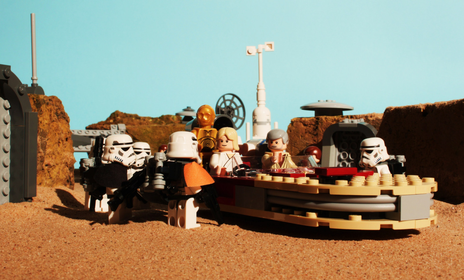 mos, hvězda, LEGO, BEN, Luke, stormtrooper, války, landspídr, skywalker, Eisley, Kenobi, sandtrooper