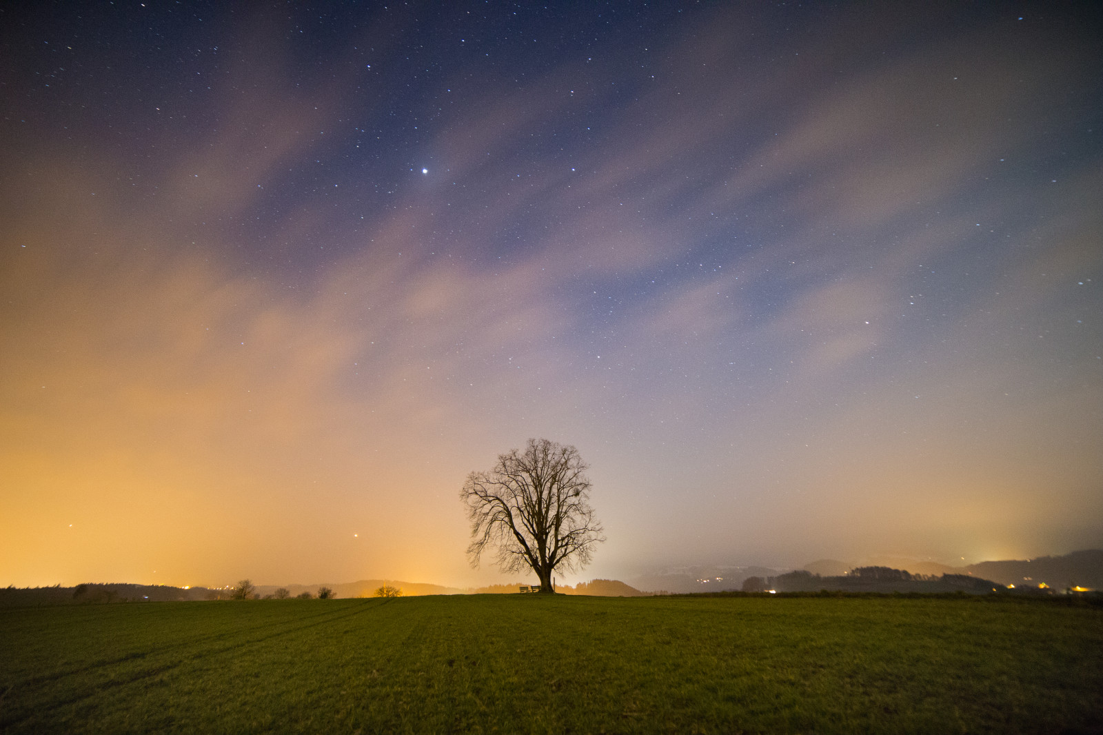 noční scéna, nightshot, serenáda, StarryNight, Bez měsíce, astroscape