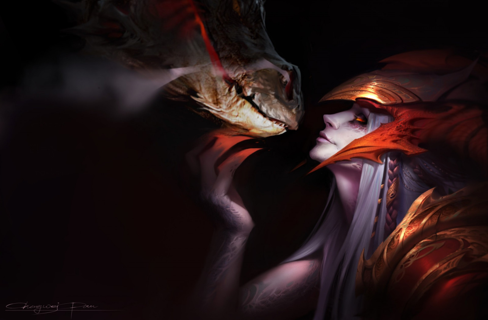 League of Legends, drak, démon, Shyvana, Shyvana League of Legends, tma, Snímek obrazovky, počítač tapeta, fiktivní postava
