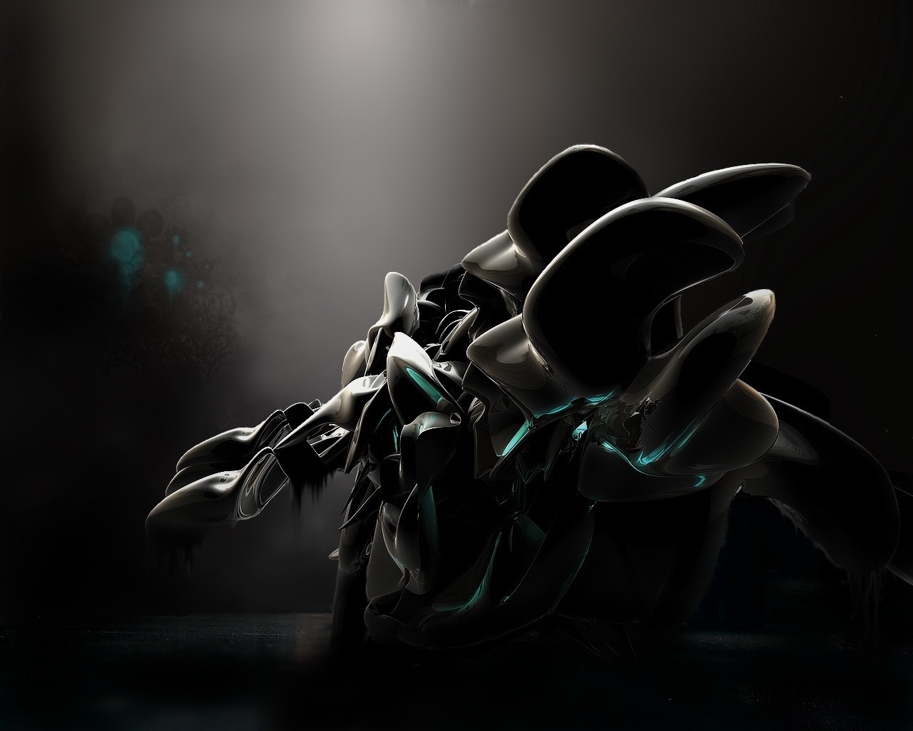 temný, elegantní, formulář, tvar, stín