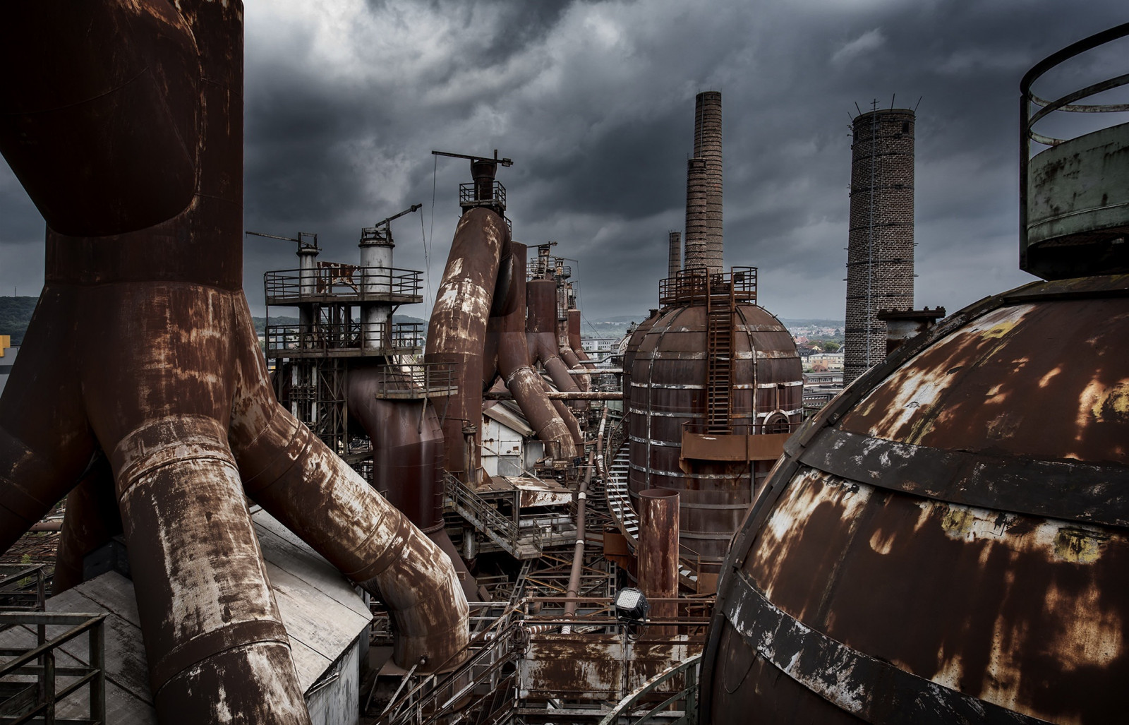 industriel, gammel, metal, ruin, rust