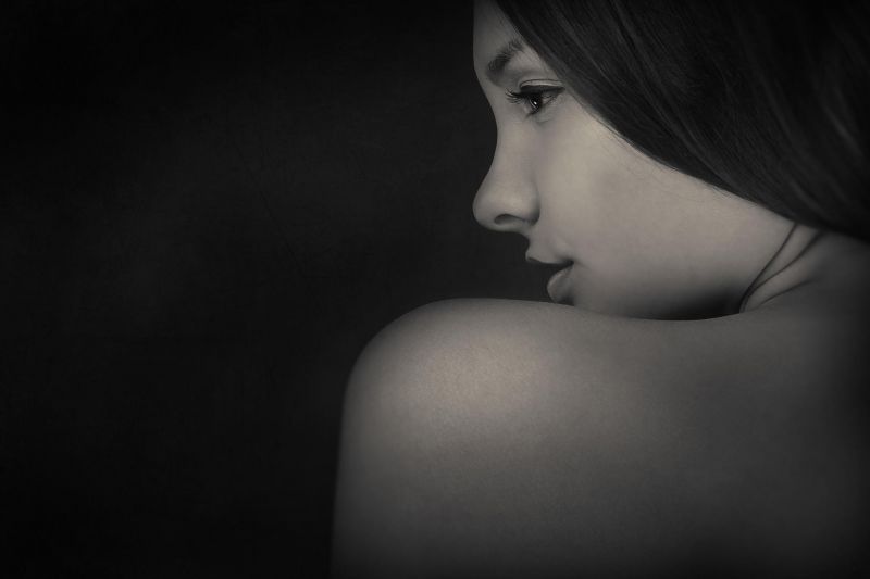 bianca, nero, donne, monocromo, modello, viso bianca, nero, donne, monocromo, modello, viso