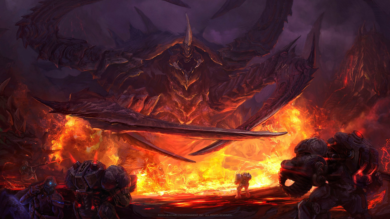 videohry, oheň, Starcraft II, plamen, Snímek obrazovky, počítač tapeta, geologický fenomén