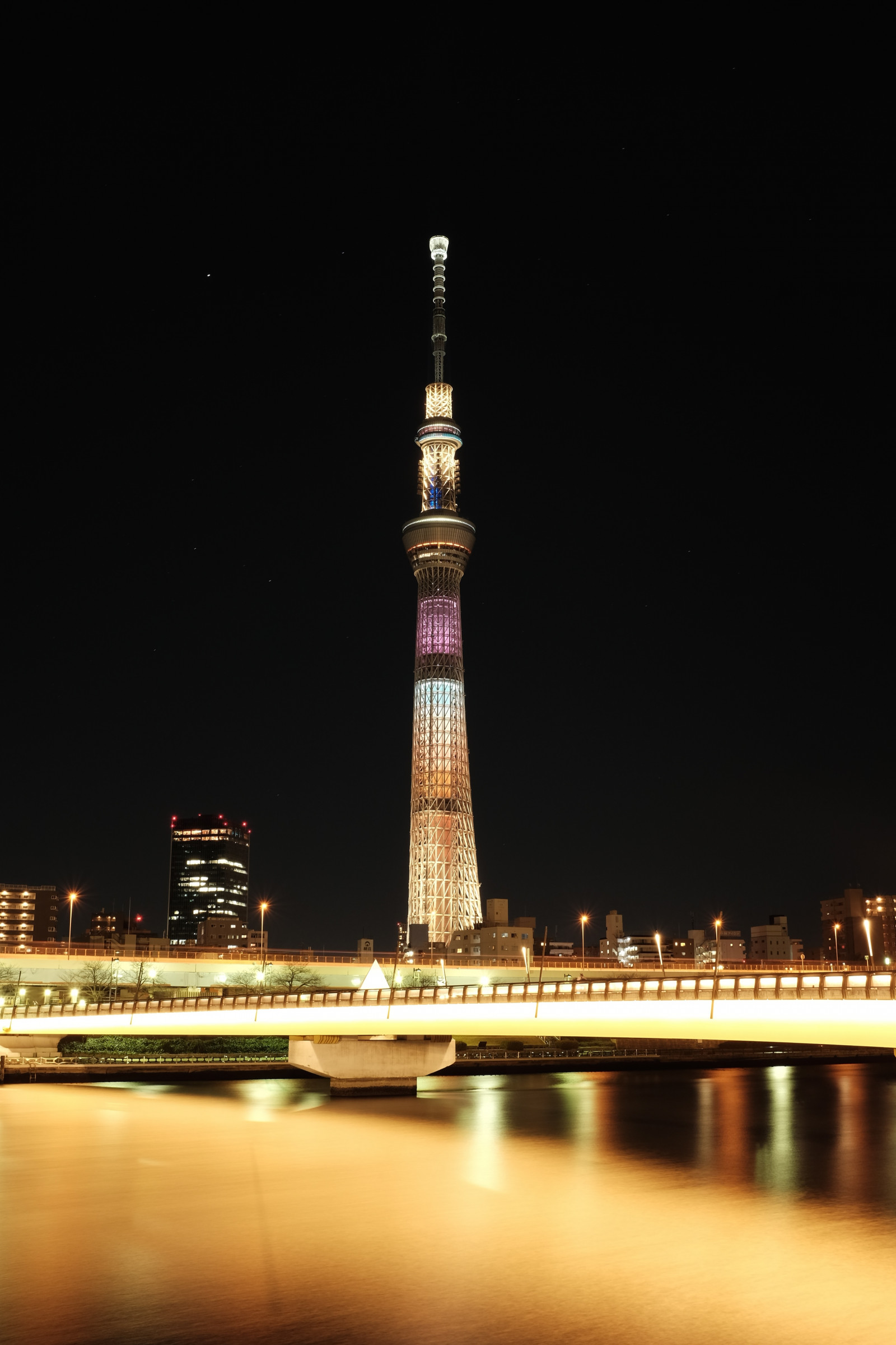 město, panoráma města, noc, architektura, odraz, panoráma, mrakodrap, večer, věž, most, soumrak, Tokio, Fujifilm, Skytree, světlo, tma, Fujinon, mezník, Tokyo Sky Tree, sakurabashi, classicchrome, x, lovelychocolat, summedriver, x100t, lidské osídlení