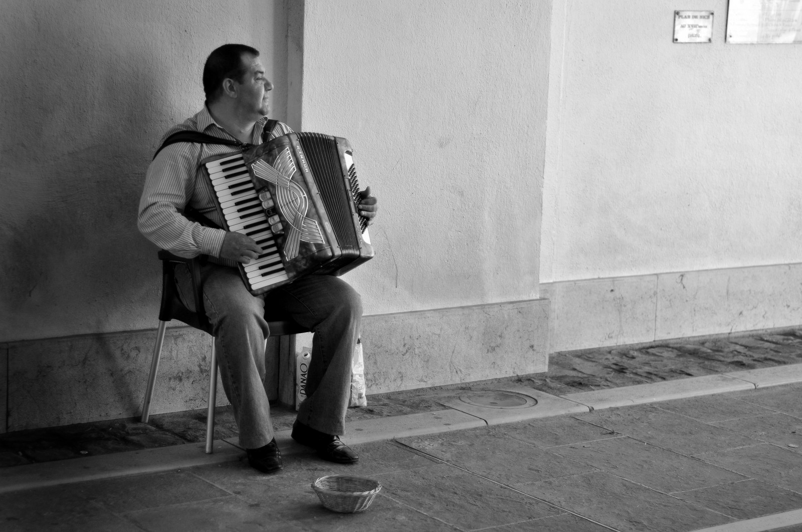 тапети Акордеонист, черно, free reed aerophone, диатоничен бутон
