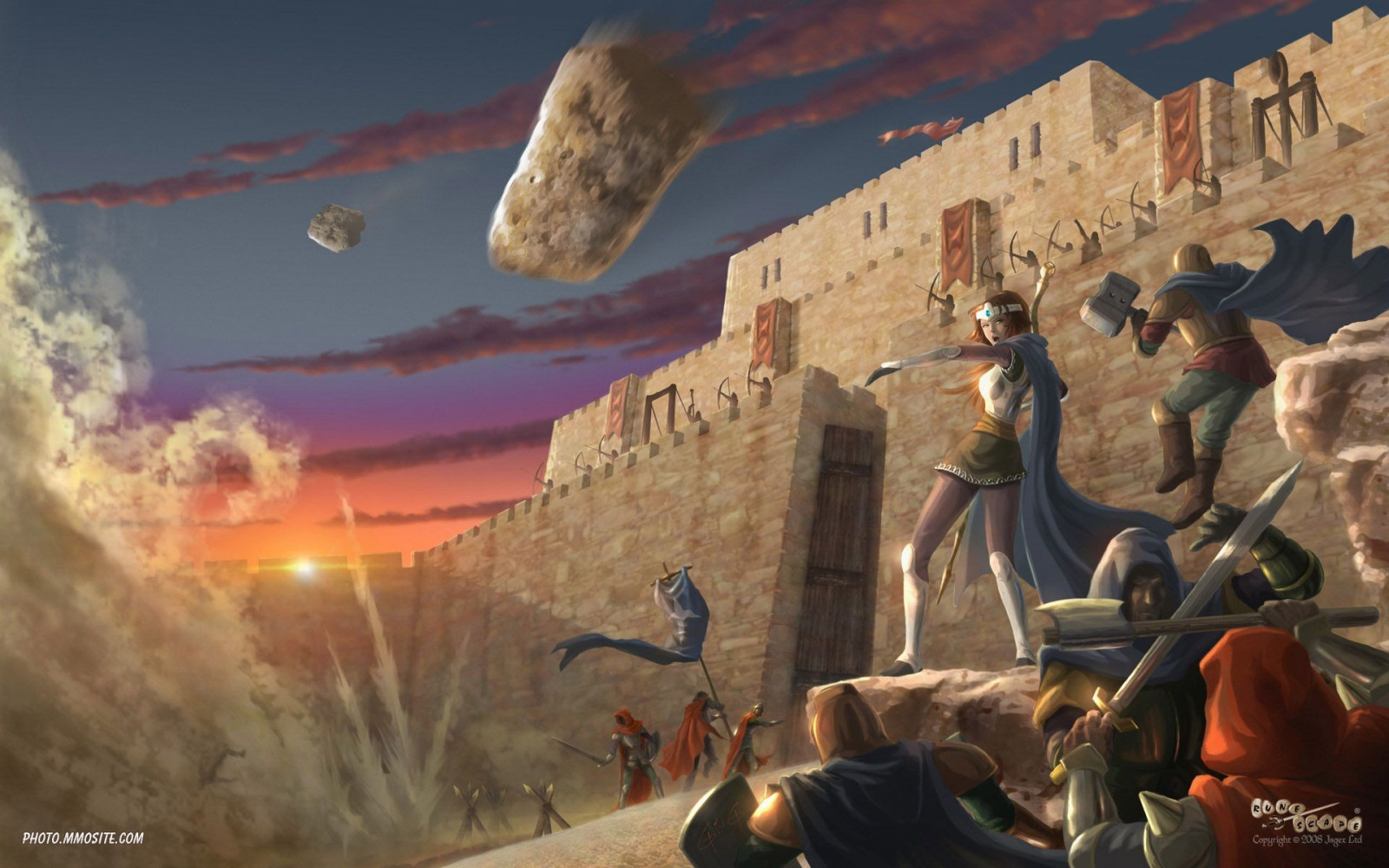 malování, fantasy umění, Runescape, bojištích, mytologie, nástěnná malba, obležení, Snímek obrazovky