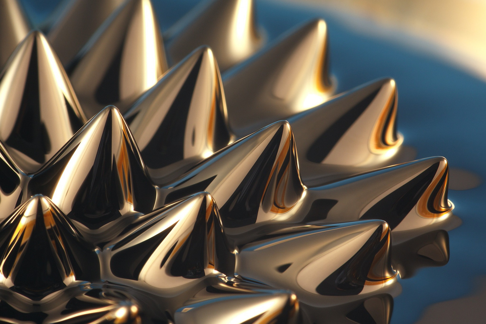 Wallpaper Makro Ferrofluid SENI Cahaya Bunga Penerangan Roda 