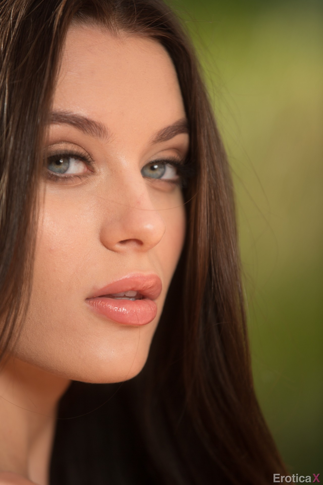 Wallpaper Face Women Model Long Hair Brunette Pornstar Closeup 
