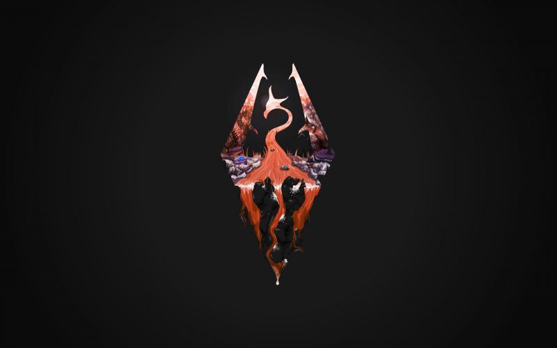 ilustração, videogames, The Elder Scrolls V: Skyrim, mão, chama, Trevas ilustração, videogames, The Elder Scrolls V: Skyrim, mão, chama, Trevas