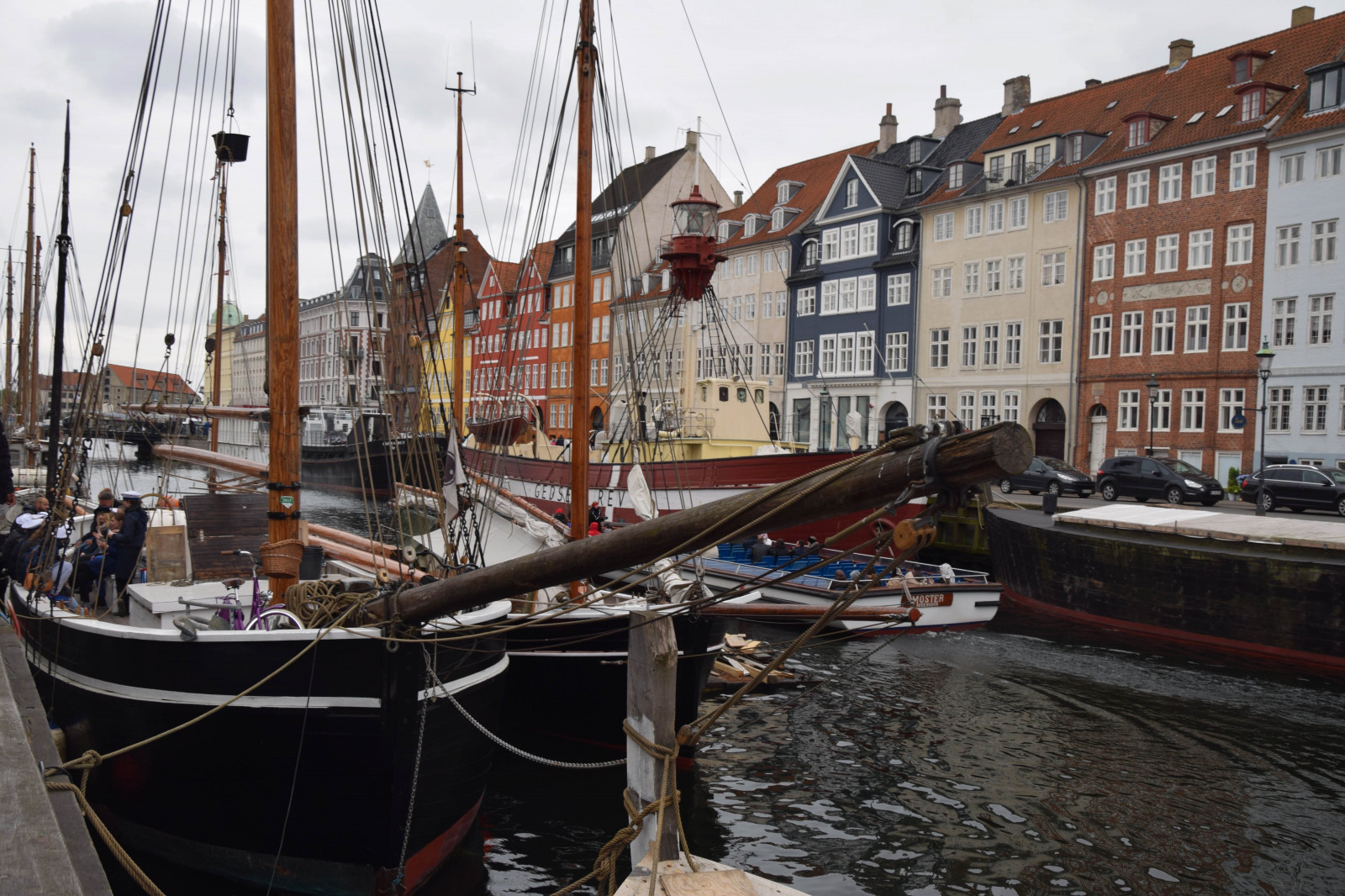 lidé, loď, voda, vozidlo, přístav, Dánsko, kanál, Kodaň, Skandinávie, jachta, budovy, lodě, domy, k benhavn, newharbour, Nyhavn, restaurace, plavidlo, stožár, vodní, galéra, lehká loď, gondola