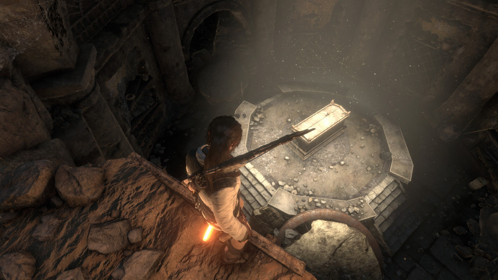 chrám, videohry, jeskyně, Lara Croft, Tomb Raider, hornictví, tma, Snímek obrazovky, zával, horník