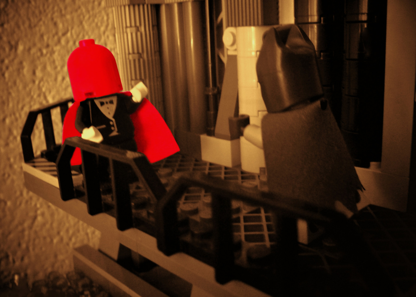 Bat-man, Žolík, LEGO, scéna, zábava, tma, zabíjení, eso, žert, červená kapuce, human behavior