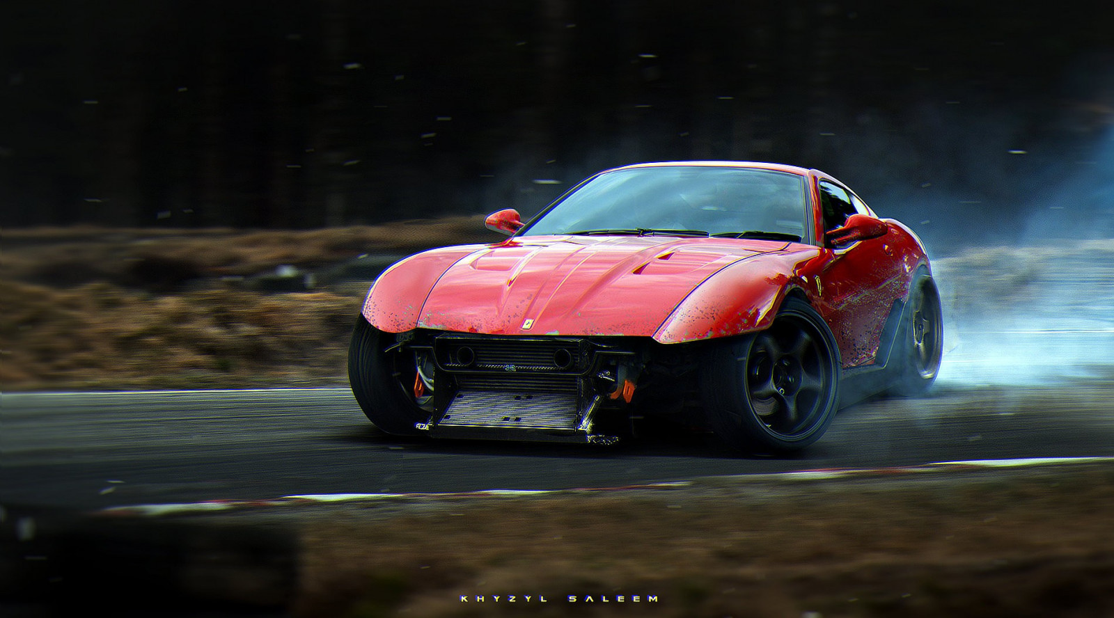 Auto, futuristisch, Fahrzeug, Sportwagen, Drift, Rennen, Haltung, Leistungsauto, Ferrari 599, KhyzylSaleem, Supercar, Landfahrzeug, Automobil-Design, Rennauto, Automobil machen, Autorennen, Muskelauto