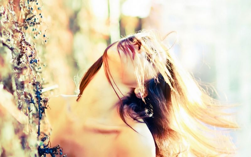 slunečnímu záření, ženy, model, zavřenýma očima, tvář, Červené slunečnímu záření, ženy, model, zavřenýma očima, tvář, Červené