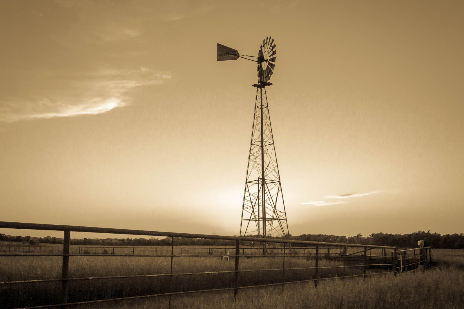 západ slunce, větrný mlýn, černobílý, venkovský, Texas, tx, betty, Ennis, countryroads, Bluebonnettrails