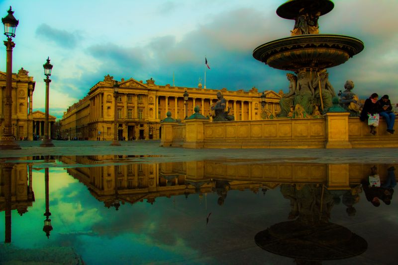 afspejling, vand, milepæl, himmel, turistattraktion, Turisme