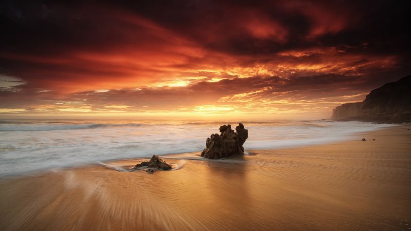 luz de sol, paisaje, puesta de sol, mar, bahía, rock luz de sol, paisaje, puesta de sol, mar, bahía, rock