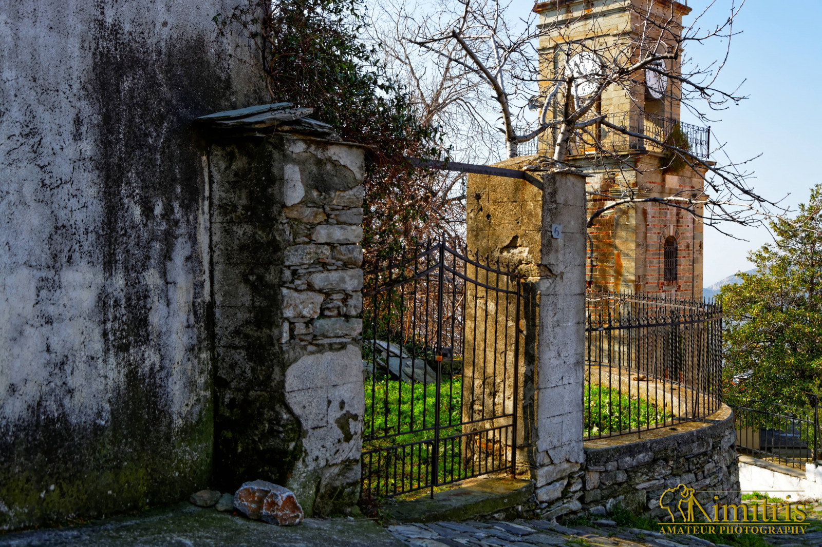 krajina, okno, budova, tráva, kameny, stěna, Dům, vesnice, Řecko, kostel, cesta, zřícenina, strom, hora, Pohled, D7100, fasáda, magnesia, Pelion, outdoor struktura, oldvillage, Volos, nikon18105, aglavrentios