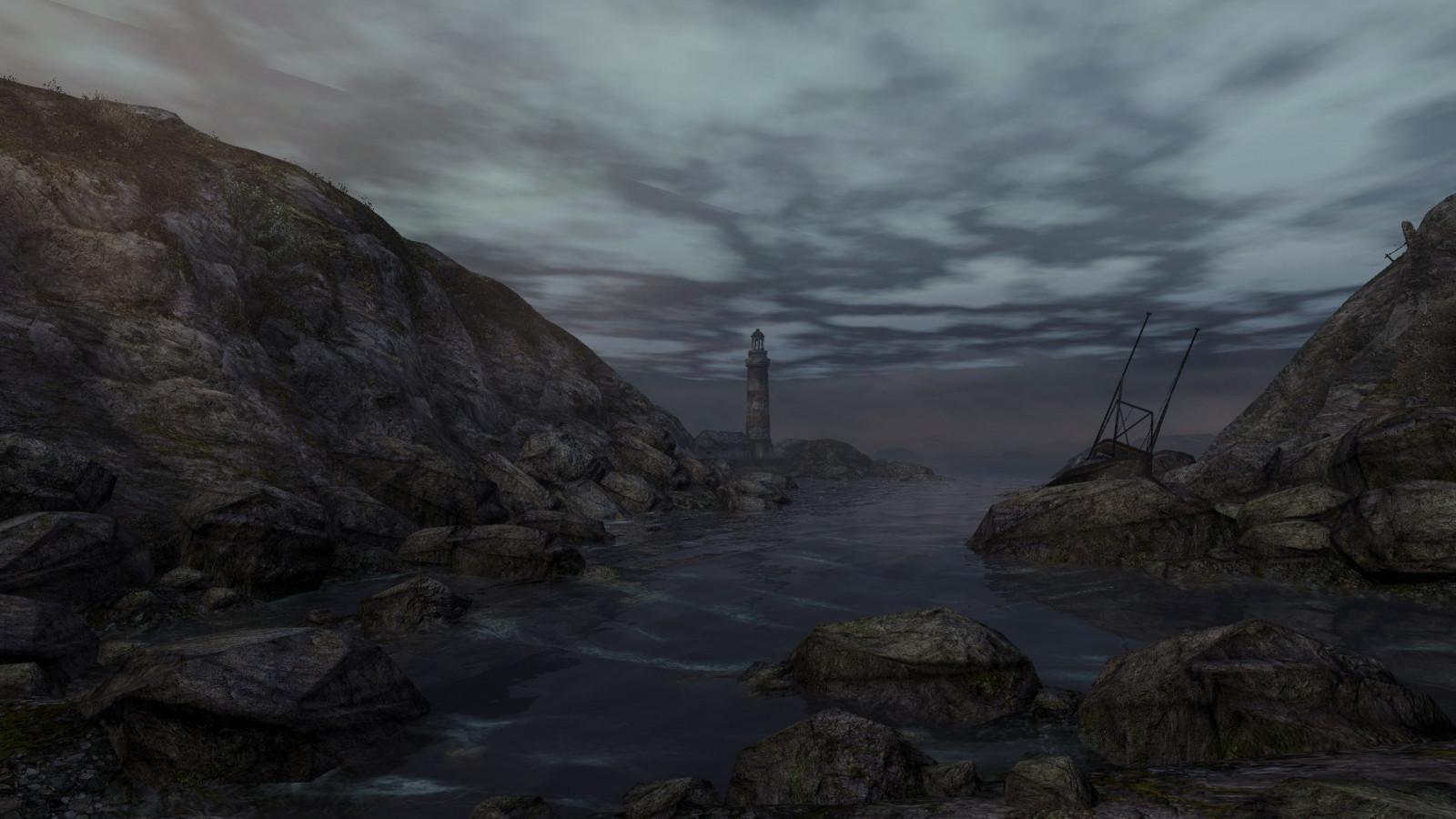 landskab, computerspil, hav, sø, klippe, natur, afspejling, kyst, klint, flod, fjorden, dal, ødemark, underholdning, Kære Esther, Kilde Engine, Terræn, Sky, bjerg, skærmbillede, 1920x1080 px, loch, atmosfærisk fænomen, bjergrige landskabsformer, landskabsform, geografisk funktion, bjergkæde