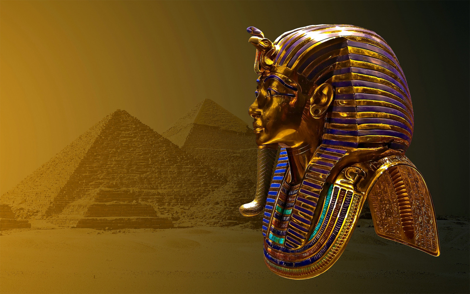1920x1200 px, Egypten, maske, pyramide, Tutankhamon