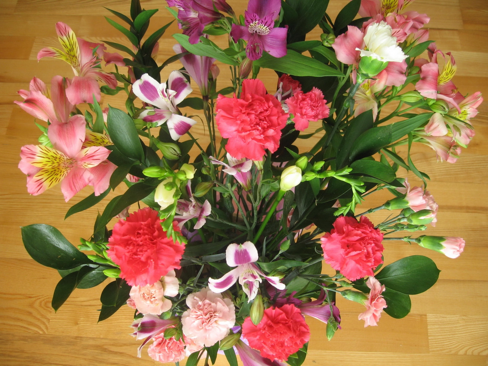 Wallpaper carnations, lilies, irises, flowers, bouquet 1600x1200 wallpaperUp 1089101 HD