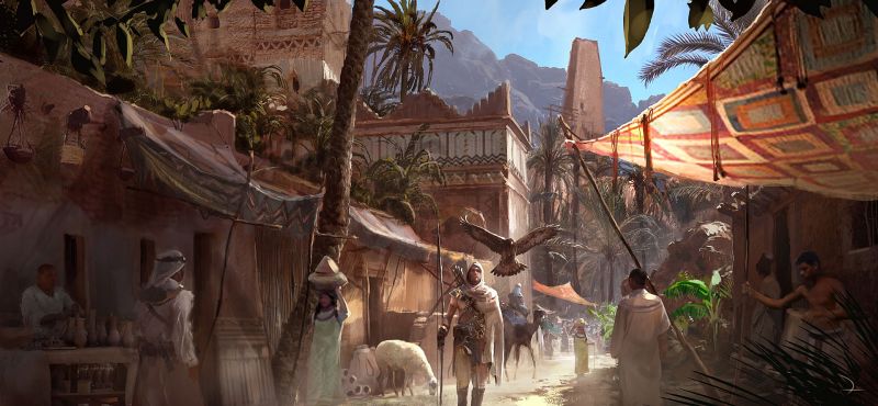 moordenaars gelofte, Assassins creed origins, Ubisoft, Computerspellen, 1920x888 px