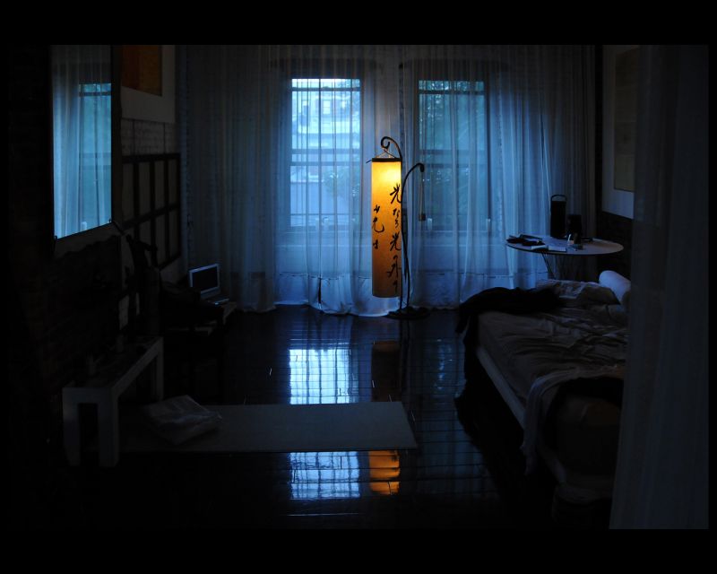 mørke, lys, belysning, vindue, blå, skærmbillede