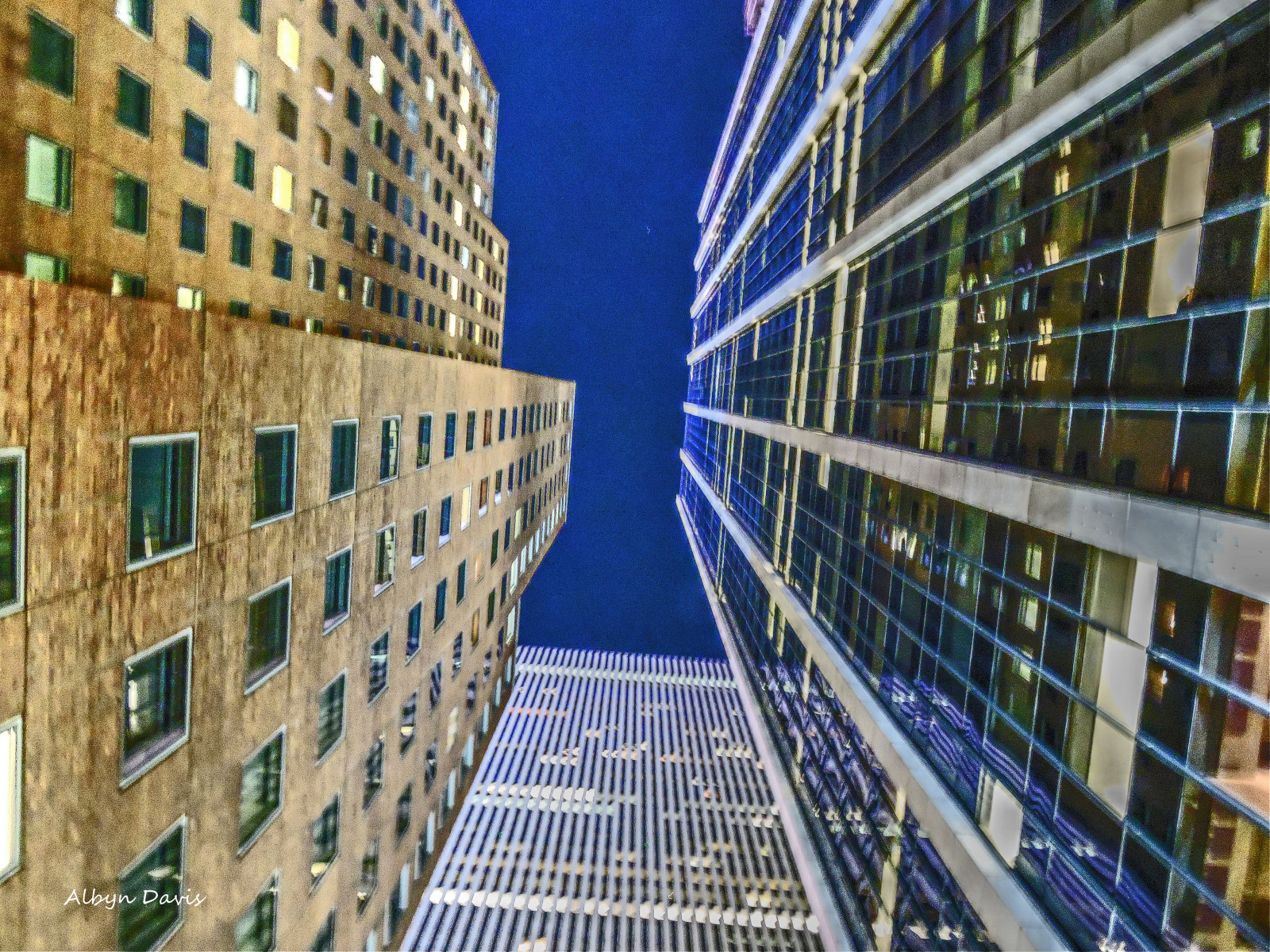 nyc, New York City, bygninger, arkitektur, by, by-, vinkler, perspektiv, linjer, geometri, vinduer