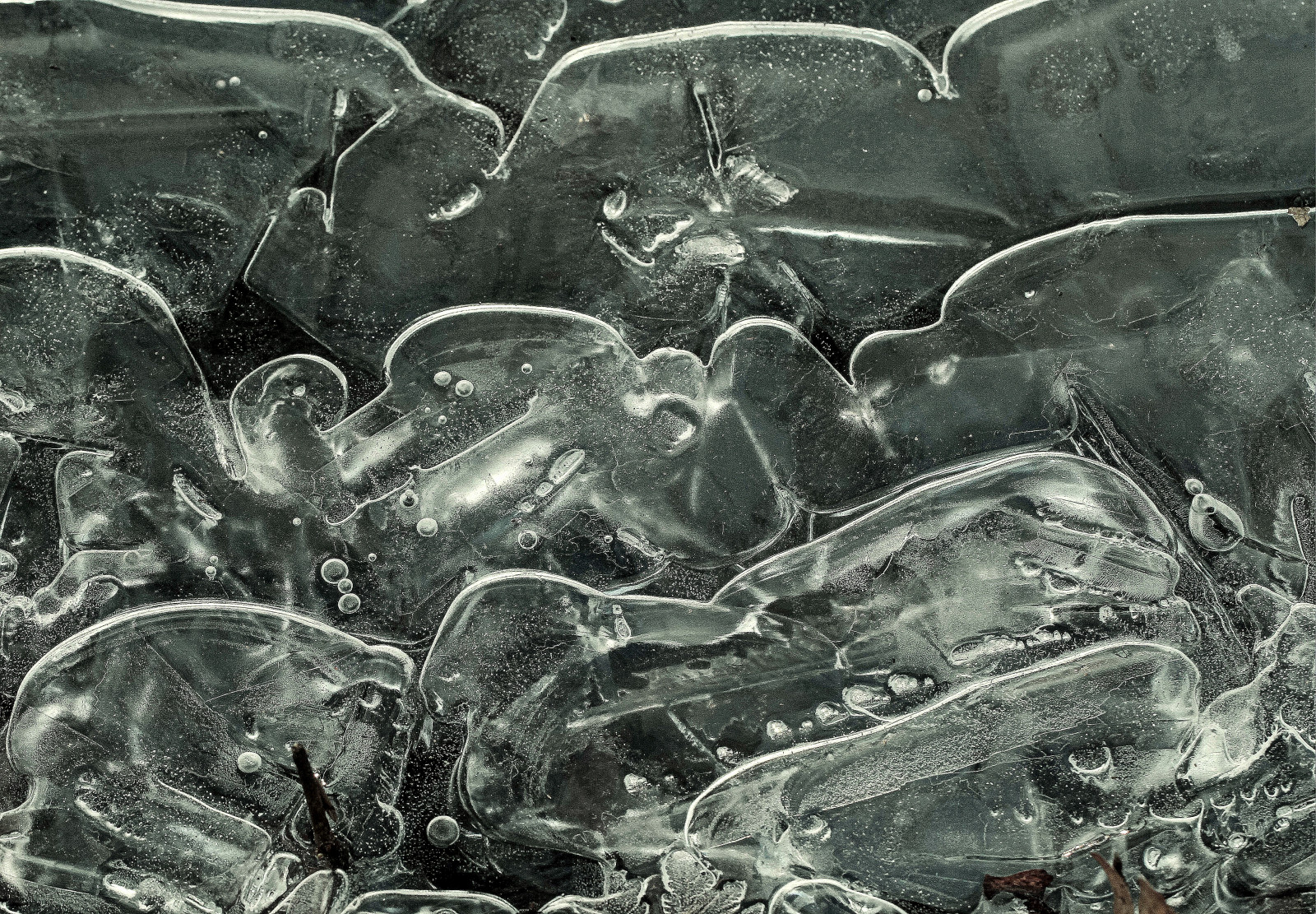 vinter, abstrakt, is, frost, figurer, IJs, vormen, Vorst, ineengreppel