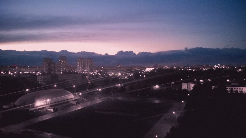город, ночь, Солнечный лучик, закат солнца, Городской пейзаж, Размышления