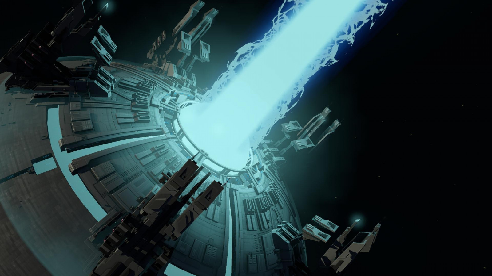 pianeta, spazio, veicolo, stazione Spaziale, laser, laser, Planetary Annihilation, immagine dello schermo, sfondo del computer, atmosfera della terra, effetti speciali, spazio