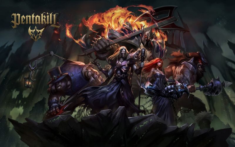 videohry, League of Legends, Pentakill, anime, komiks, hry videohry, League of Legends, Pentakill, anime, komiks, hry