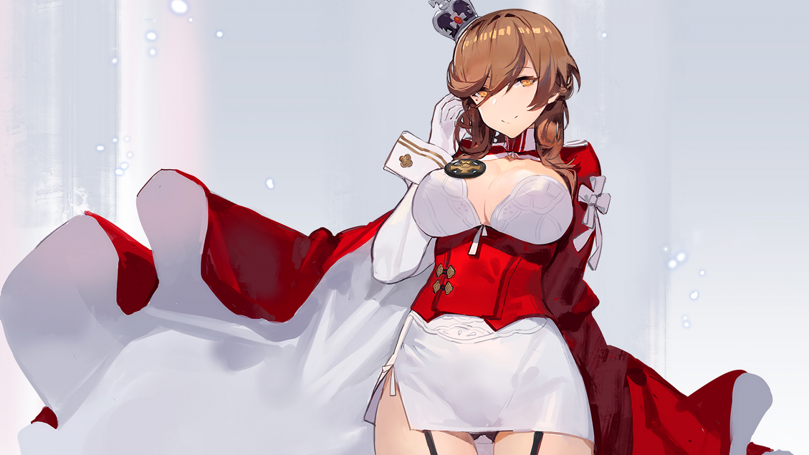 výstřih, pelerína, punčochy, velká prsa, Mini sukně