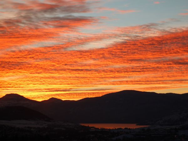 sky,sunset,lake,mountains