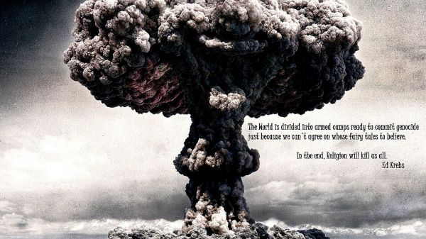 atomic bomb, quote, digital art, text, sculpture, atheism