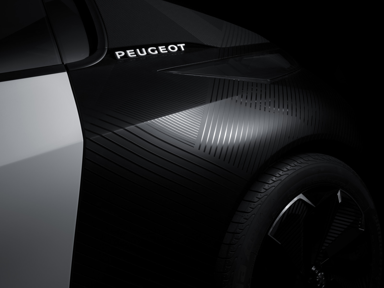 Černá, černobílý, auto, vozidlo, sportovní auto, pneumatika, peugeot, netcarshow, netcar, obrázky vozidel, photo auto, 2016, kolo, fractal concept, okraj, Černý a bílý, monochromatické fotografování, automobilového designu, automobilový exteriér, automobil make, font, nárazník, automotive pneumatiky