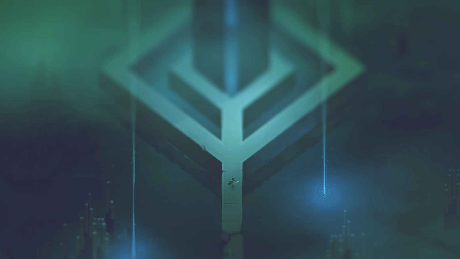 luce del sole, riflessione, simmetria, verde, blu, lens flare, Sotto, leggero, forma, linea, oscurità, immagine dello schermo, 1920x1080 px, sfondo del computer, atmosfera della terra, Capy