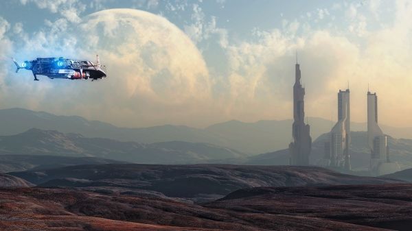 fiction, outer, 1920x1080 px, ART, digital, planets