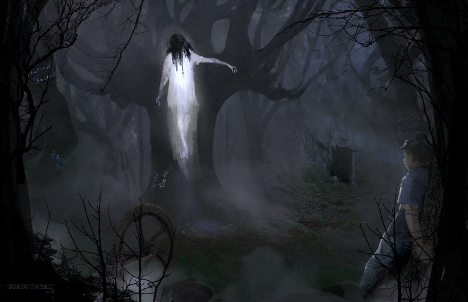 5100x3300 px, ART, Obra de arte, horripilante, oscuro, fantasía, fantasma, gótico, Víspera de Todos los Santos, horror, escalofriante