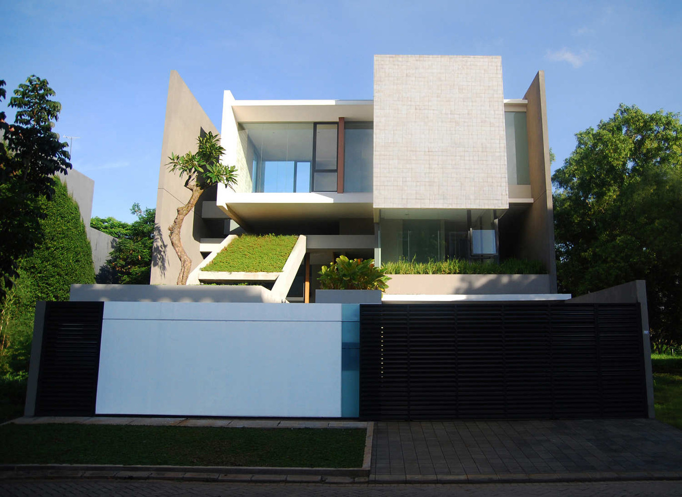 hus, arkitektur, modern