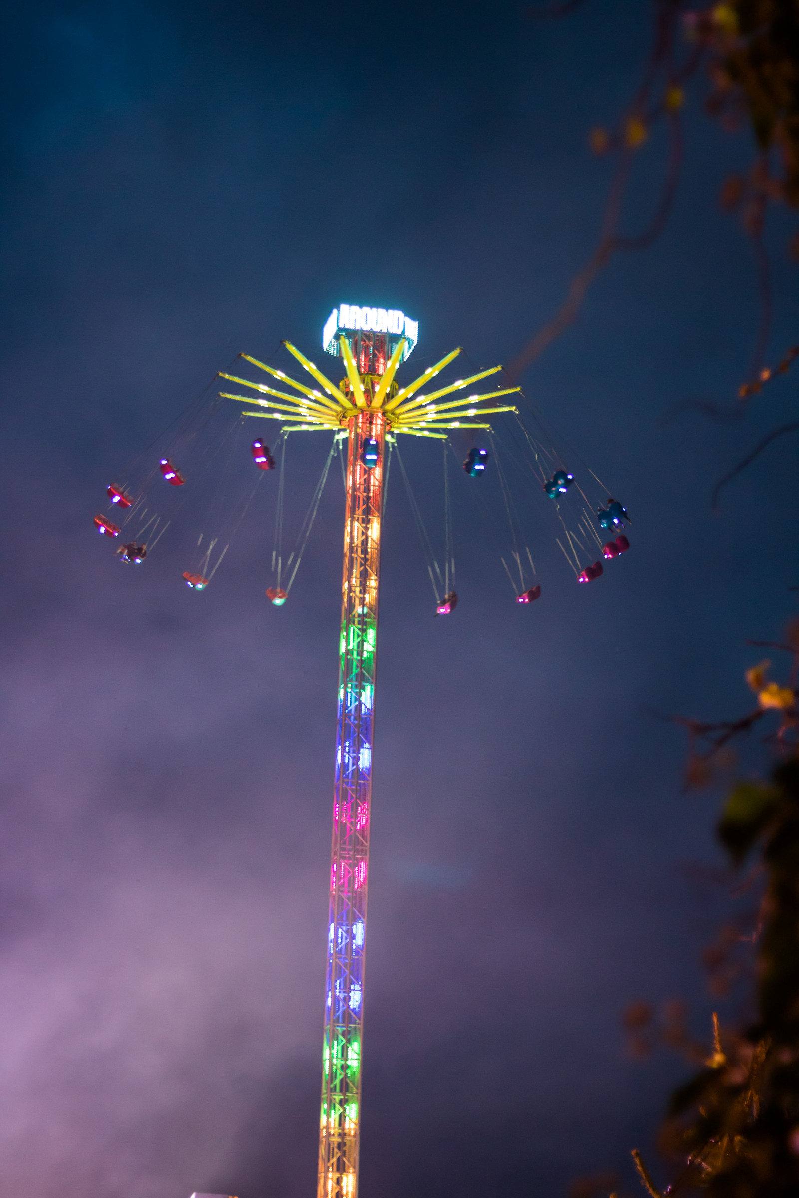 Wallpaper night, reflection, sky, Germany, ferris wheel, Christmas