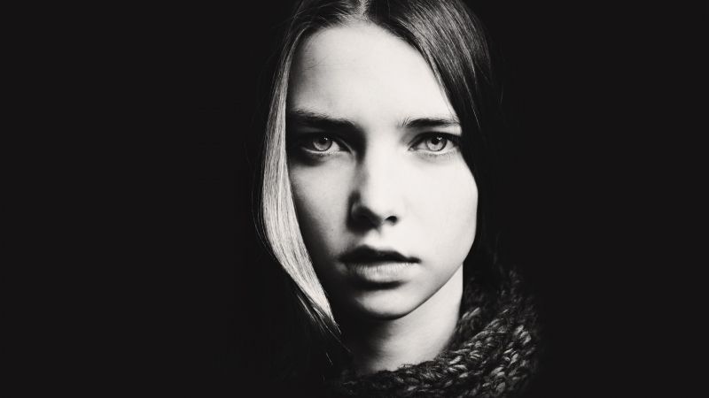 cara, branco, Preto, mulheres, monocromático, modelo cara, branco, Preto, mulheres, monocromático, modelo