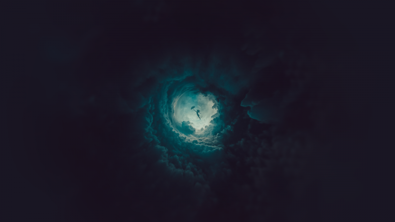 abstract, clouds, Earth, umbrella, circle, atmosphere