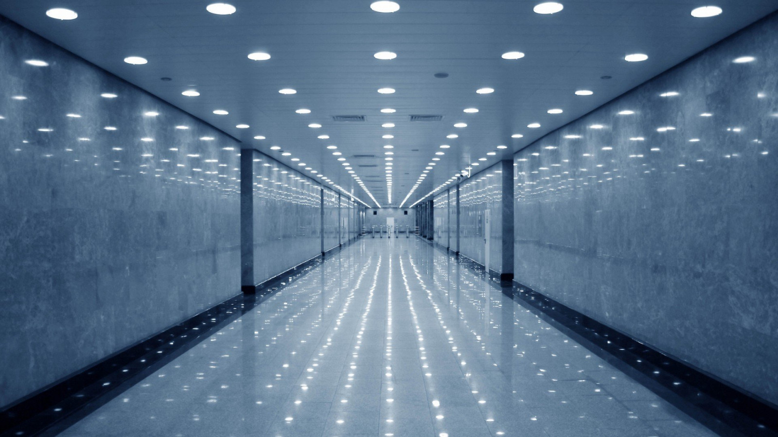 Wallpaper 1920x1080 px, architecture, building, empty, hallway, indoors, lights, modern